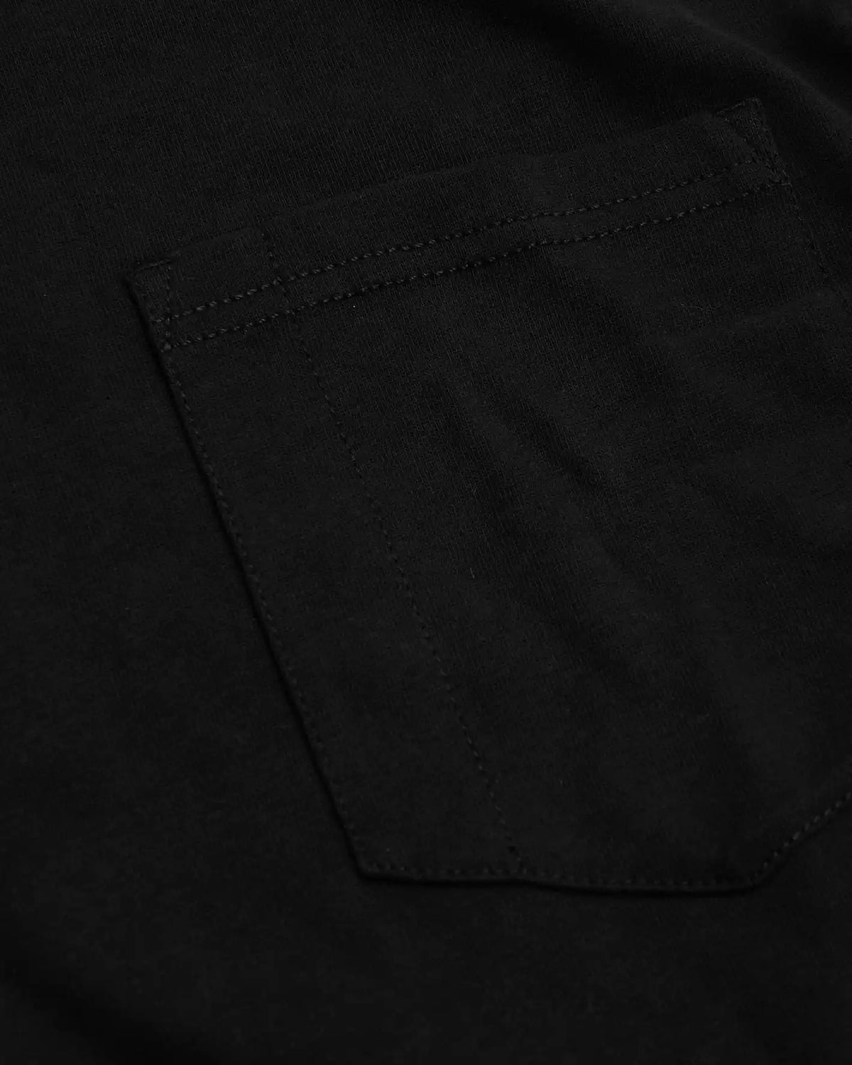 Black Heavyweight Long Sleeve Pocket Crew