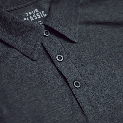 Charcoal Heather Gray Active Polo 2.0