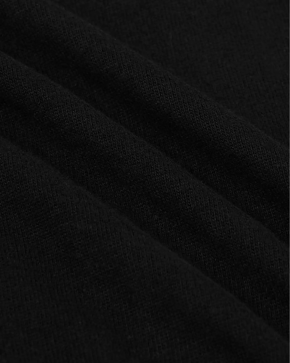 Black Tall Heavyweight Curved Hem Crew
