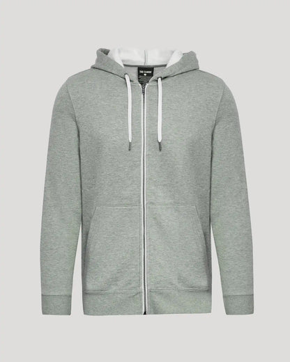 Dark Heather Gray Fleece French Terry Zip Hoodie