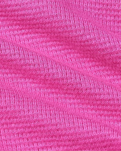 Womens Electric Fuchsia Waffle Wide Leg Pants