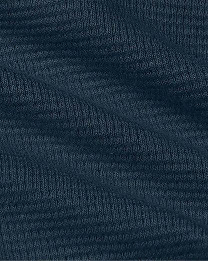 Womens Navy Waffle Wide Leg Pants