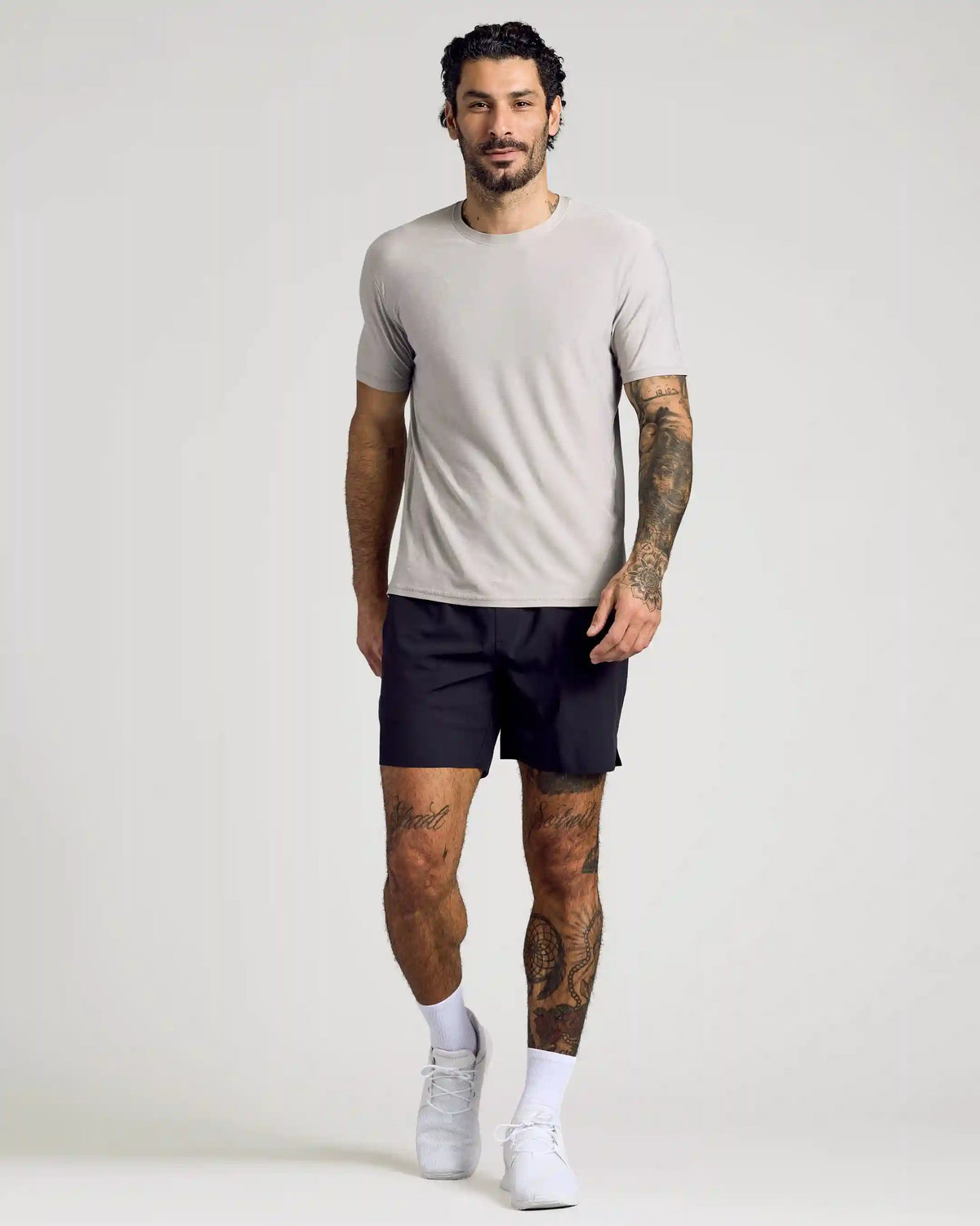 Light Heather Gray Active Crew Neck Tee