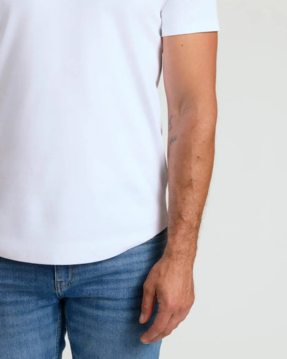 Pima Cotton Blend Curved Hem Crew 7-Pack