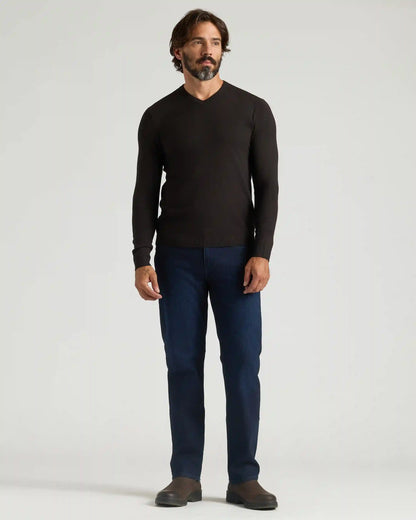 Black & Navy Dressy V-Neck Sweater 2-Pack