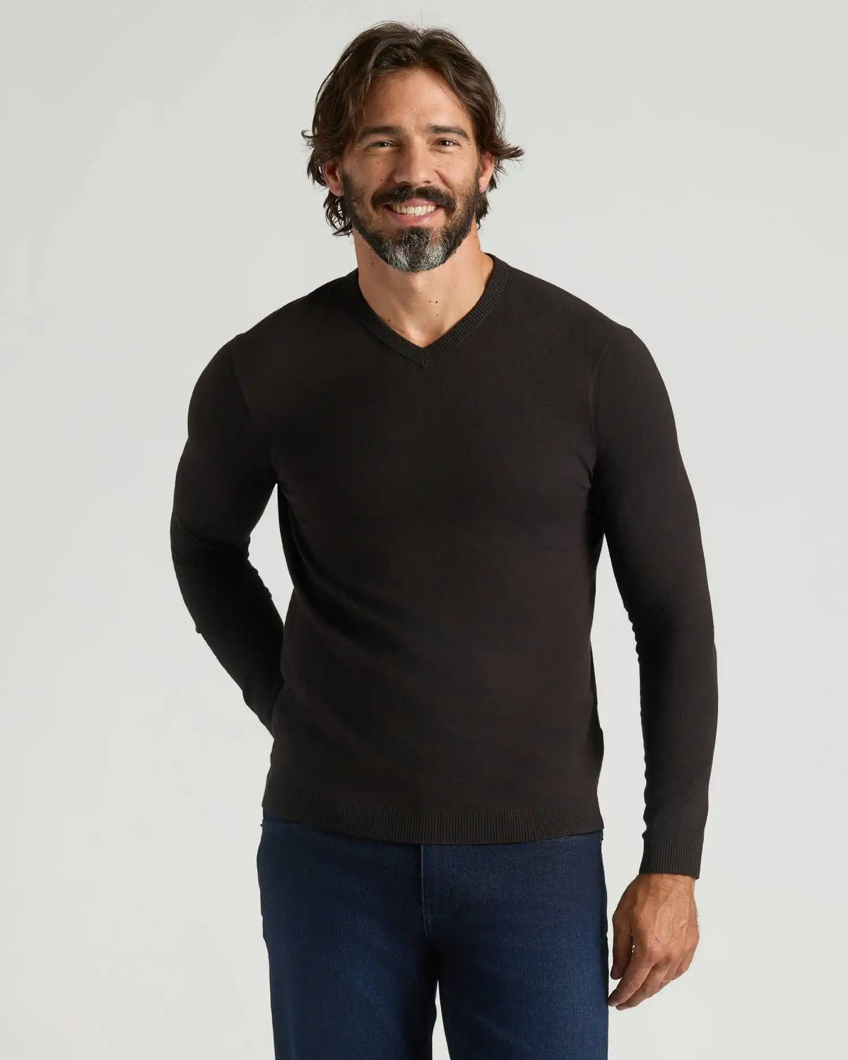 All Black Dressy V-Neck Sweater 3-Pack