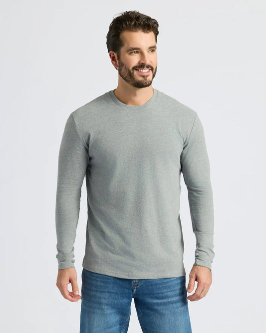 Heather Gray Classic Long Sleeve Crew Neck