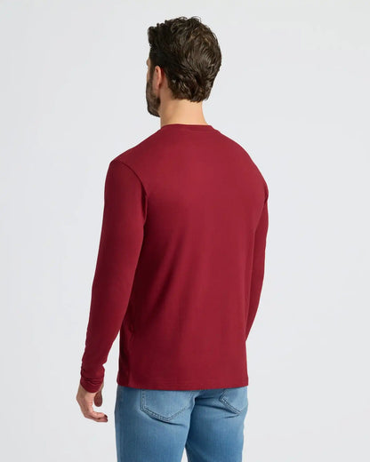 Dark Maroon Classic Long Sleeve Crew Neck