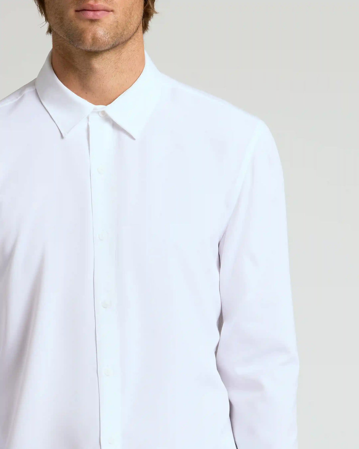 All White Long Sleeve Performance Dress Shirt 2-Pack