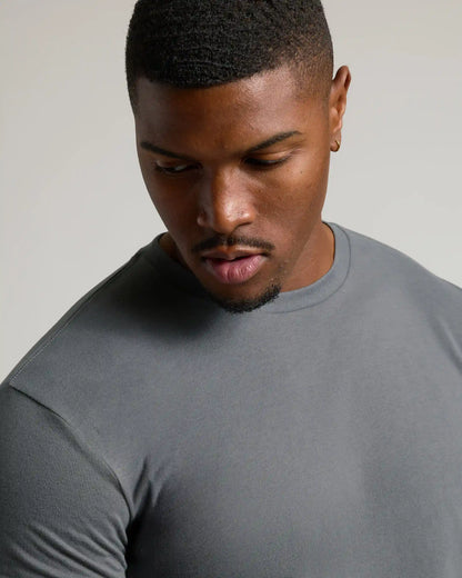Carbon Tall Straight Hem Crew Neck T-Shirt