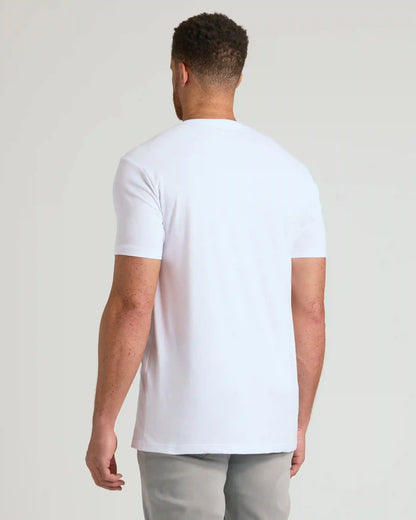 White Short Sleeve Tall Classic V-Neck 6-Pack