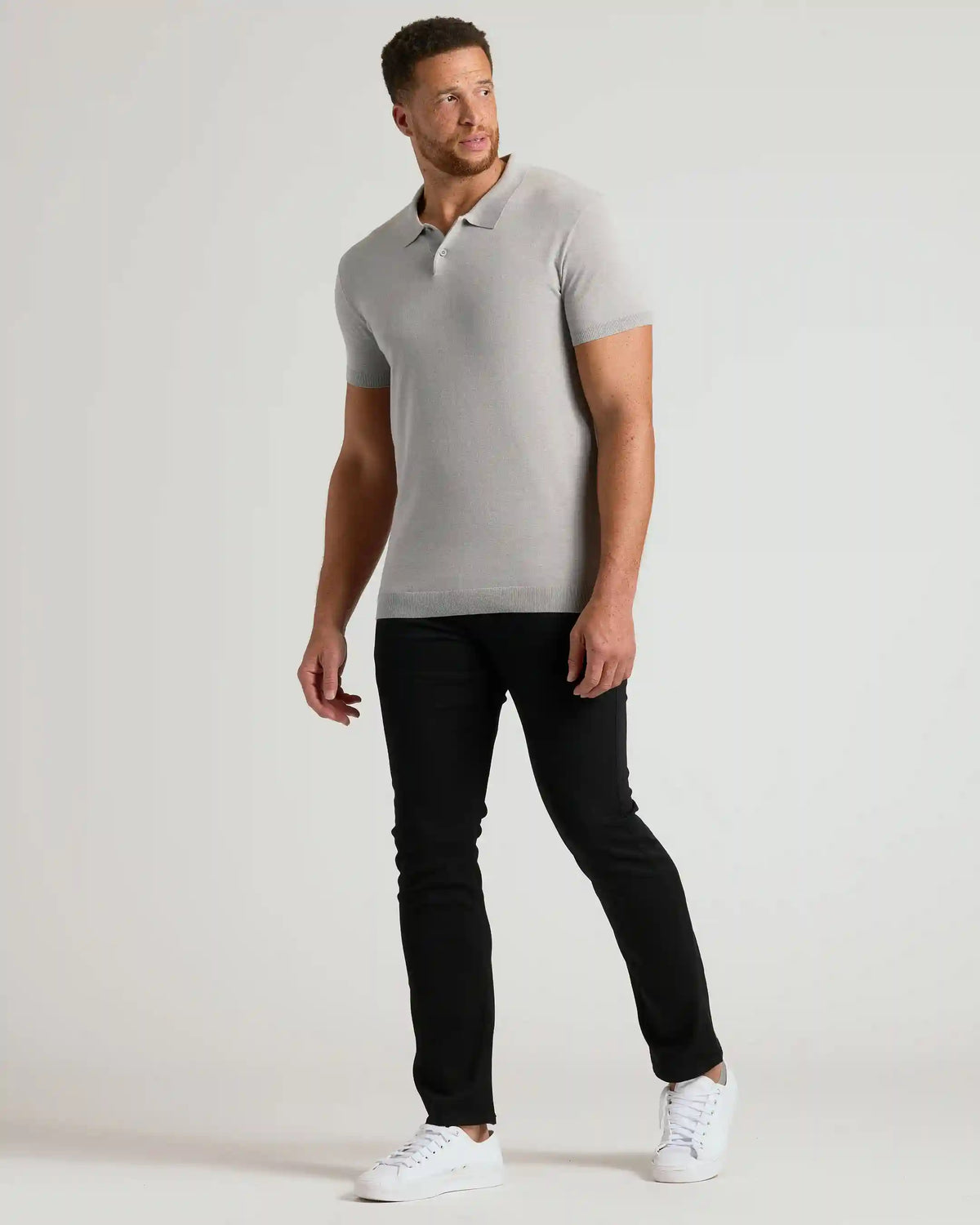 Heather Gray Tall Dressy Polo