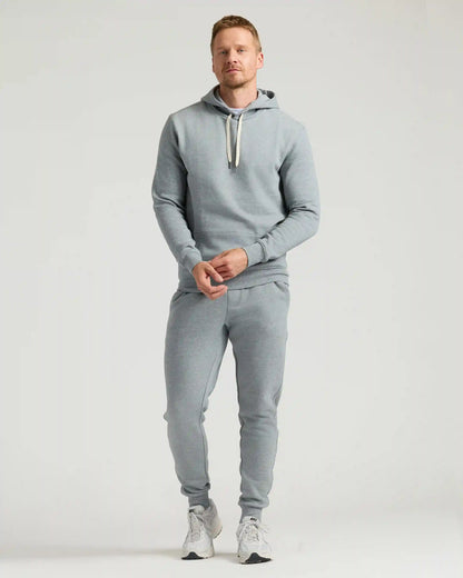 Medium Heather Gray Tall Fleece French Terry Pullover Hoodie