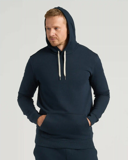 Navy Tall Fleece French Terry Pullover Hoodie
