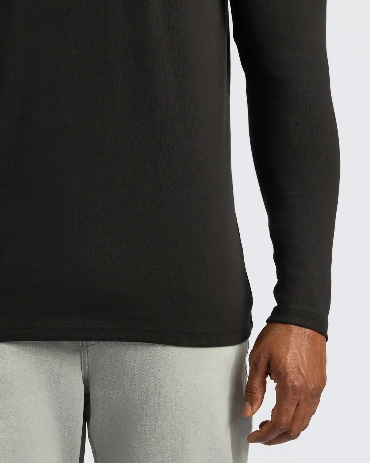 Black & Navy Tall Heavyweight Long Sleeve Pocket Crew 4-Pack