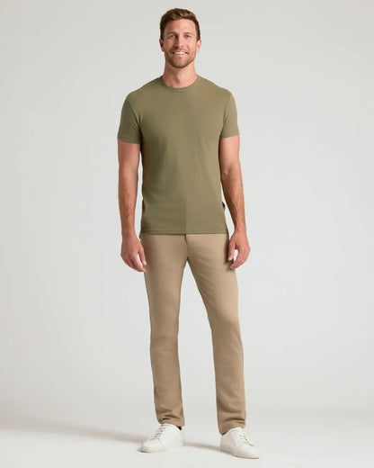 Khaki Slim Comfort Knit Chino Pant
