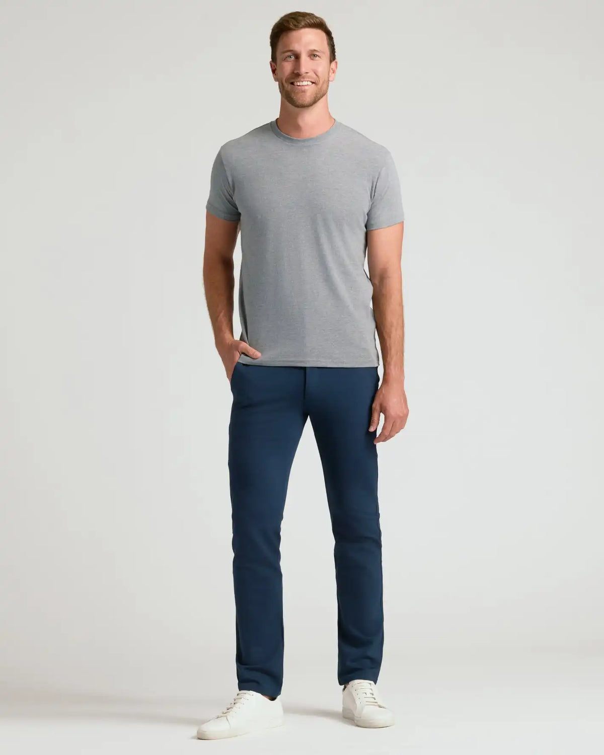 Navy Slim Comfort Knit Chino Pant