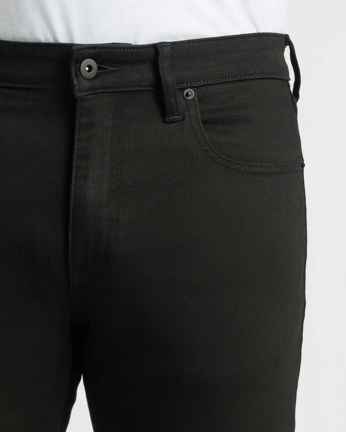Black Wash Straight Comfort Stretch Jeans