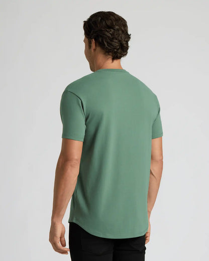 Neo Fern Heavyweight Curved Hem Henley