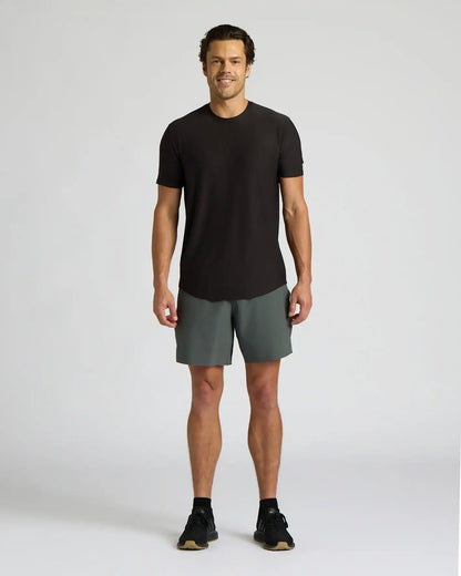 All Black Active Curved Hem Crew 6-Pack