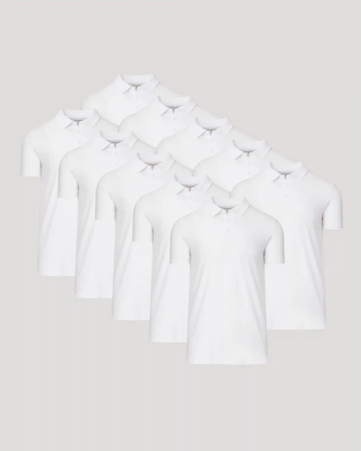 All White Tall Classic Polo 10-Pack