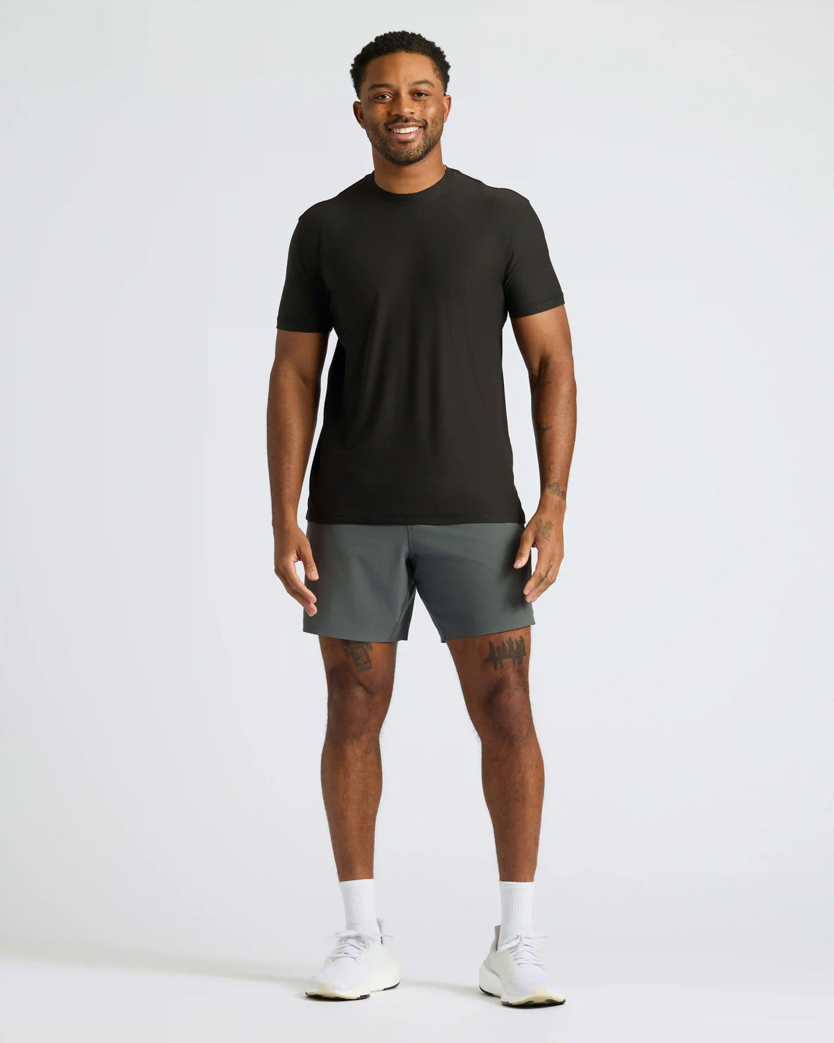 Black Active Crew Neck Tee