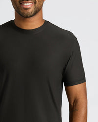 Black Active Crew Neck Tee