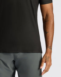 Black Active Crew Neck Tee