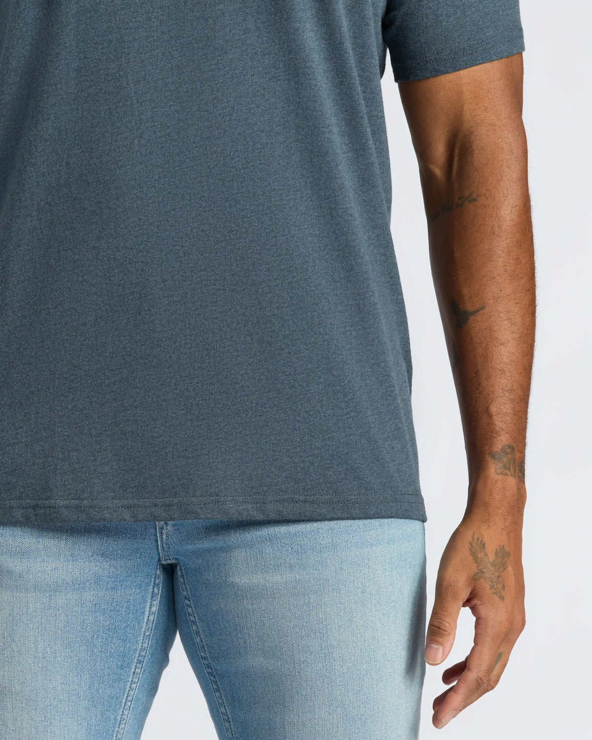 Heather Navy Classic V-Neck