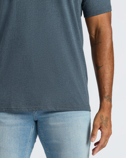 Heather Navy Classic V-Neck