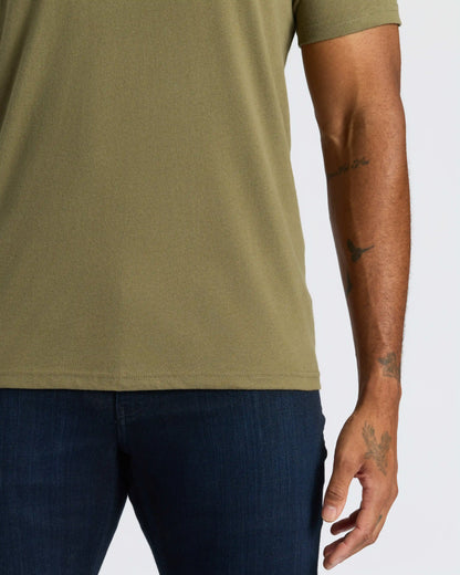 Military Green Classic V-Neck