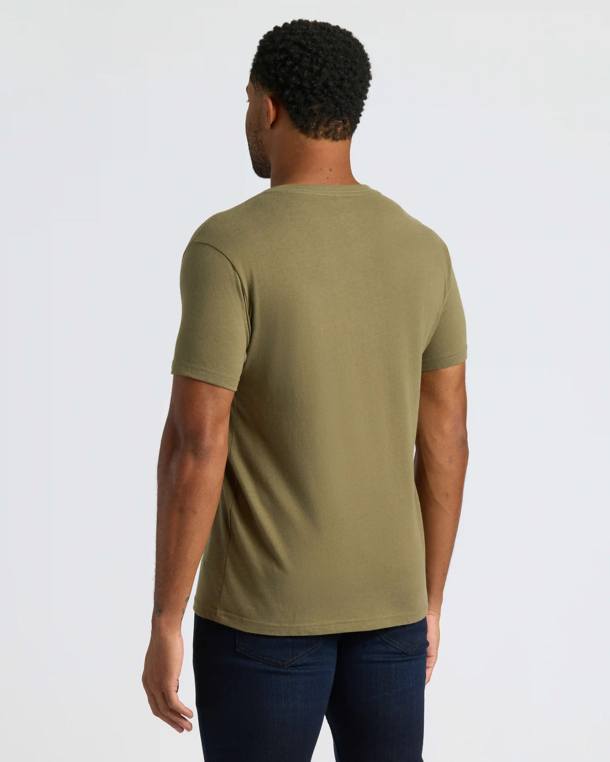 Military Green Classic V-Neck