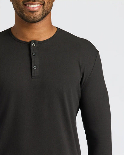 All Black Classic Henley 6-Pack