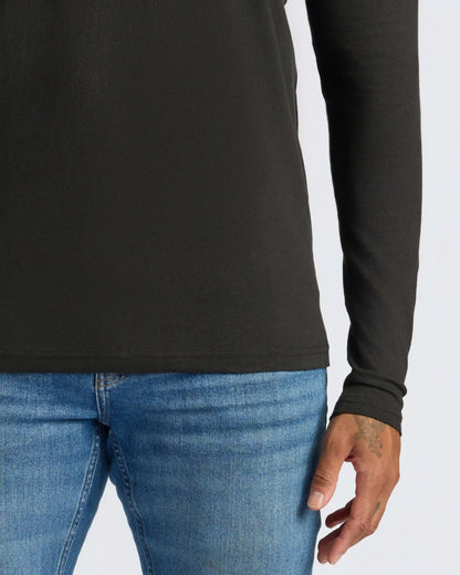 All Black Classic Henley 6-Pack